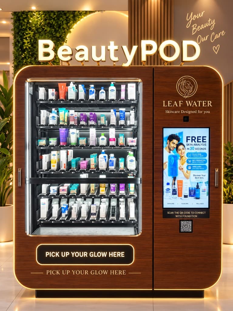 BeautyPOD machine at Hyderabad Airport